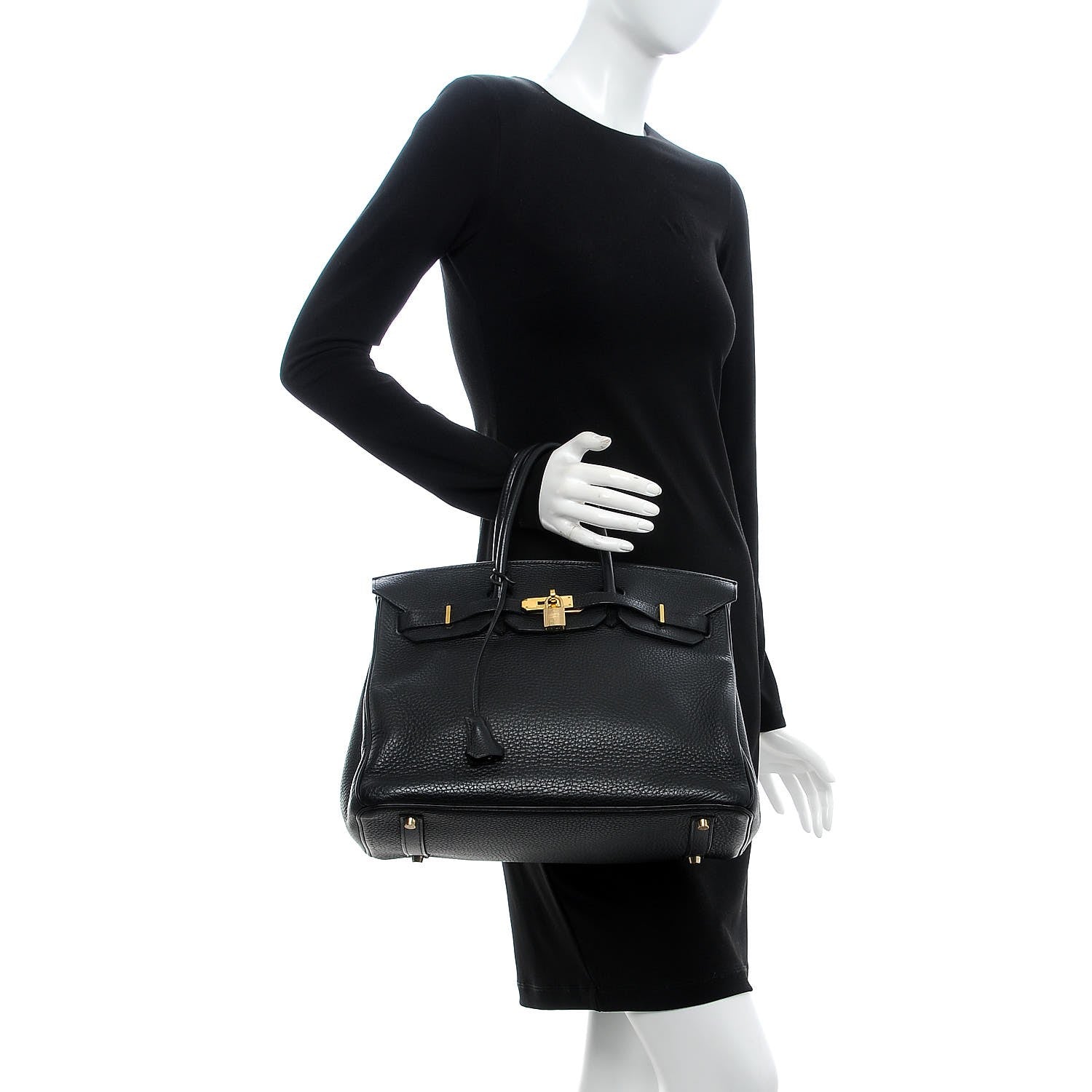 Hermes Taurillon Clemence Birkin 35 Black 2 of 33
