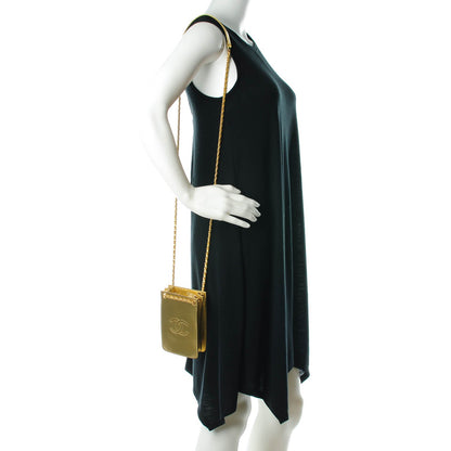 Chanel Patent Crossbody CC Phone Holder Gold 2 of 7