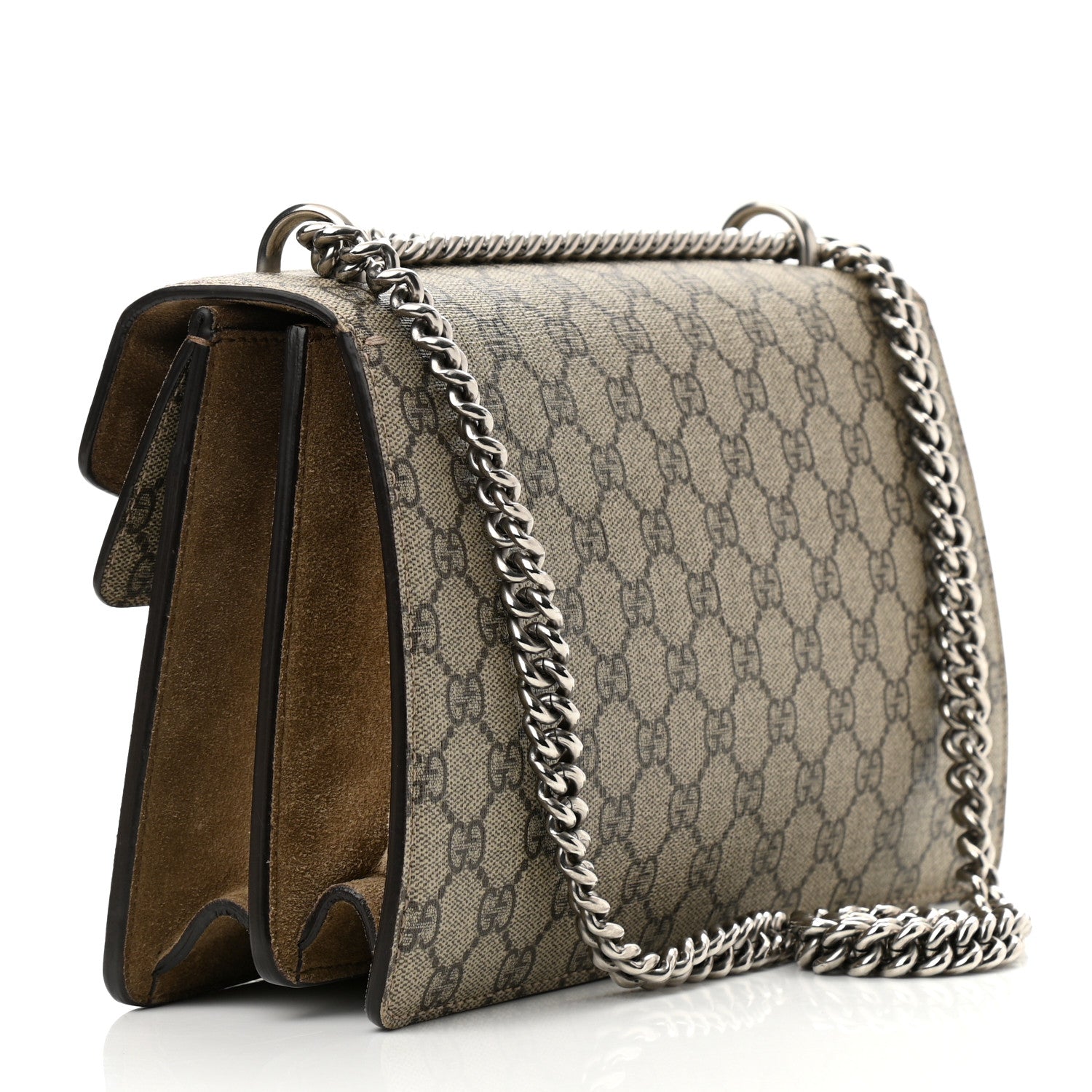Gucci GG Supreme Monogram Small Dionysus Shoulder Bag Taupe 3 of 12