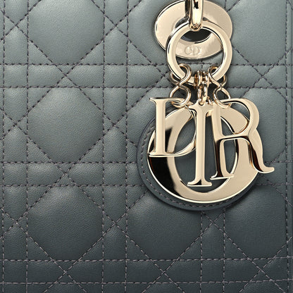 Christian Dior Lambskin Cannage Gradient Small My ABCDior Lady Dior Grey 7 of 9
