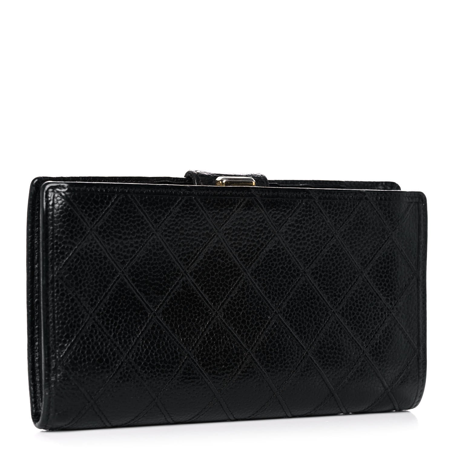 Chanel Caviar Stitched French Wallet Black 3 of 16