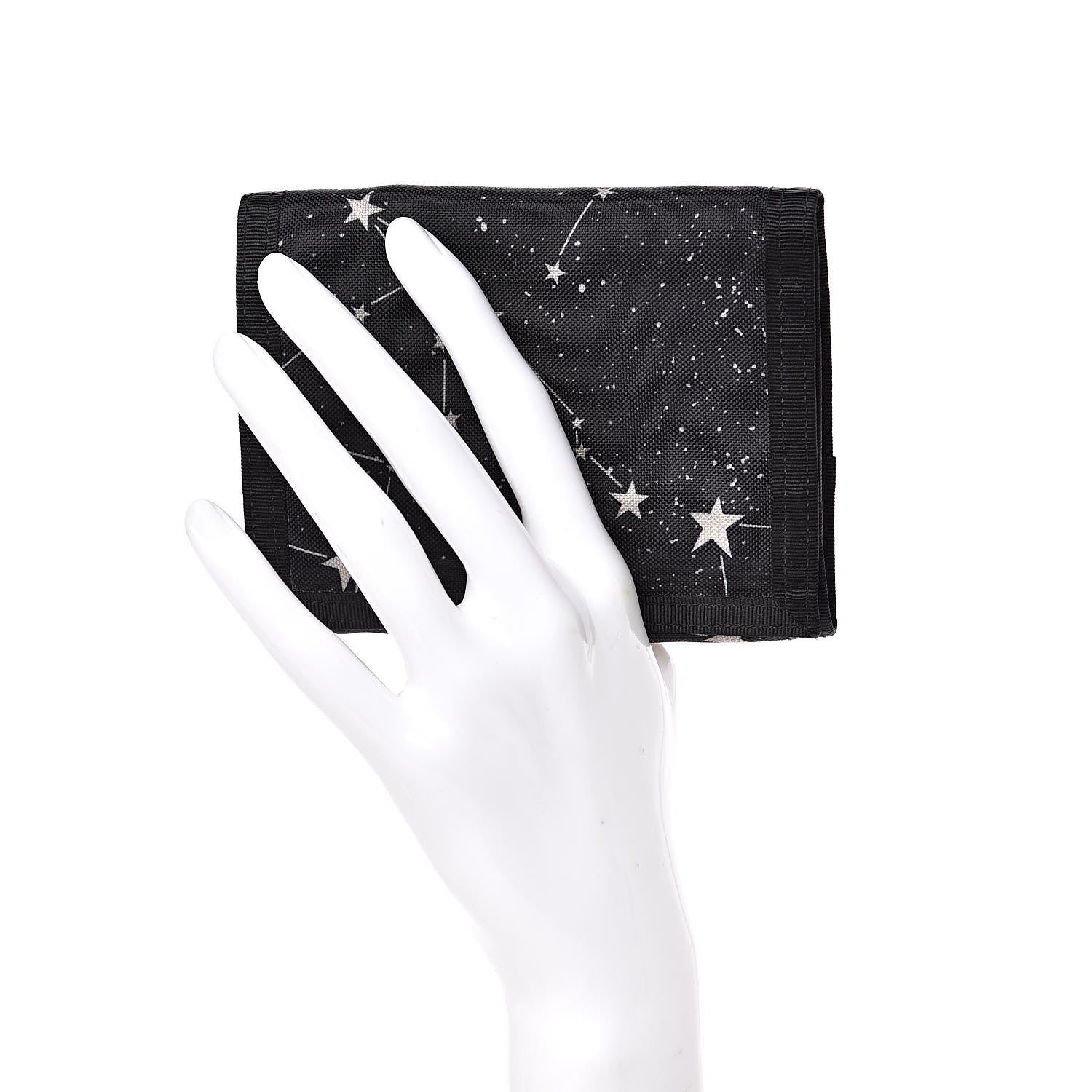 Saint Laurent Nylon Constellation Print Tiny Buffalo Wallet Black 2 of 7