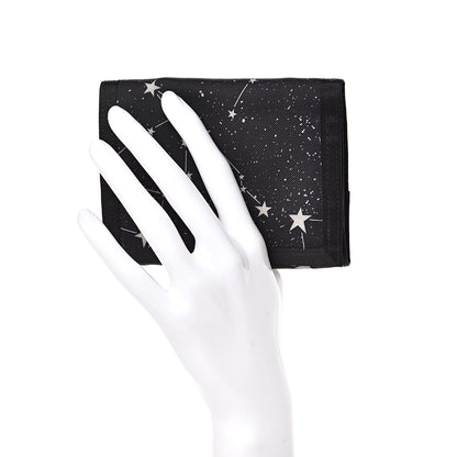 Saint Laurent Nylon Constellation Print Tiny Buffalo Wallet Black 2 of 7