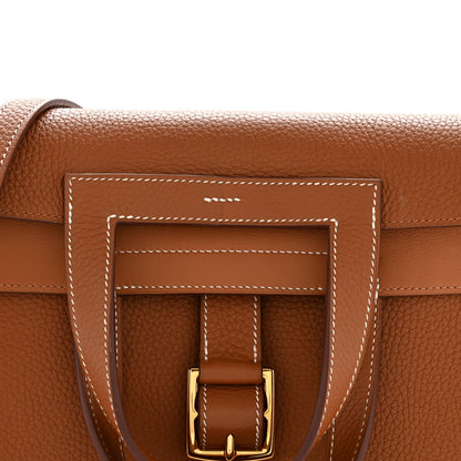 Hermes Taurillon Clemence Halzan 31 Gold 8 of 10