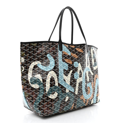 Goyard Goyardine Saint Louis Lettres Camouflage GM Black Blue 4 of 12