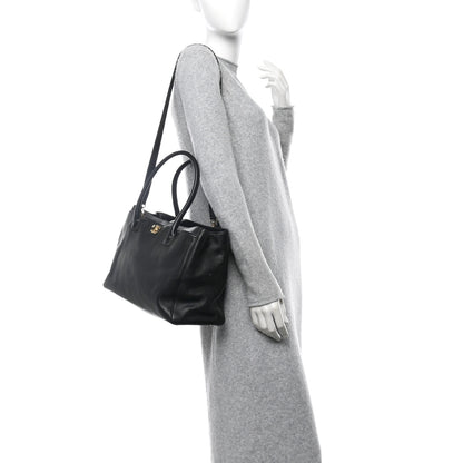 Chanel Calfskin Cerf Executive Shopper Tote Black 2 of 12