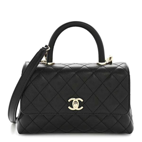 Chanel Caviar Quilted Mini Coco Handle Flap Black 1839840