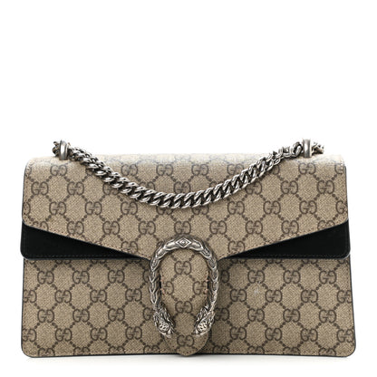 Gucci GG Supreme Monogram Small Dionysus Shoulder Bag Black 1 of 12