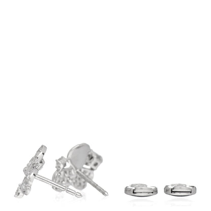 Tiffany Platinum Diamond Paper Flowers Cluster Earrings 3 of 4