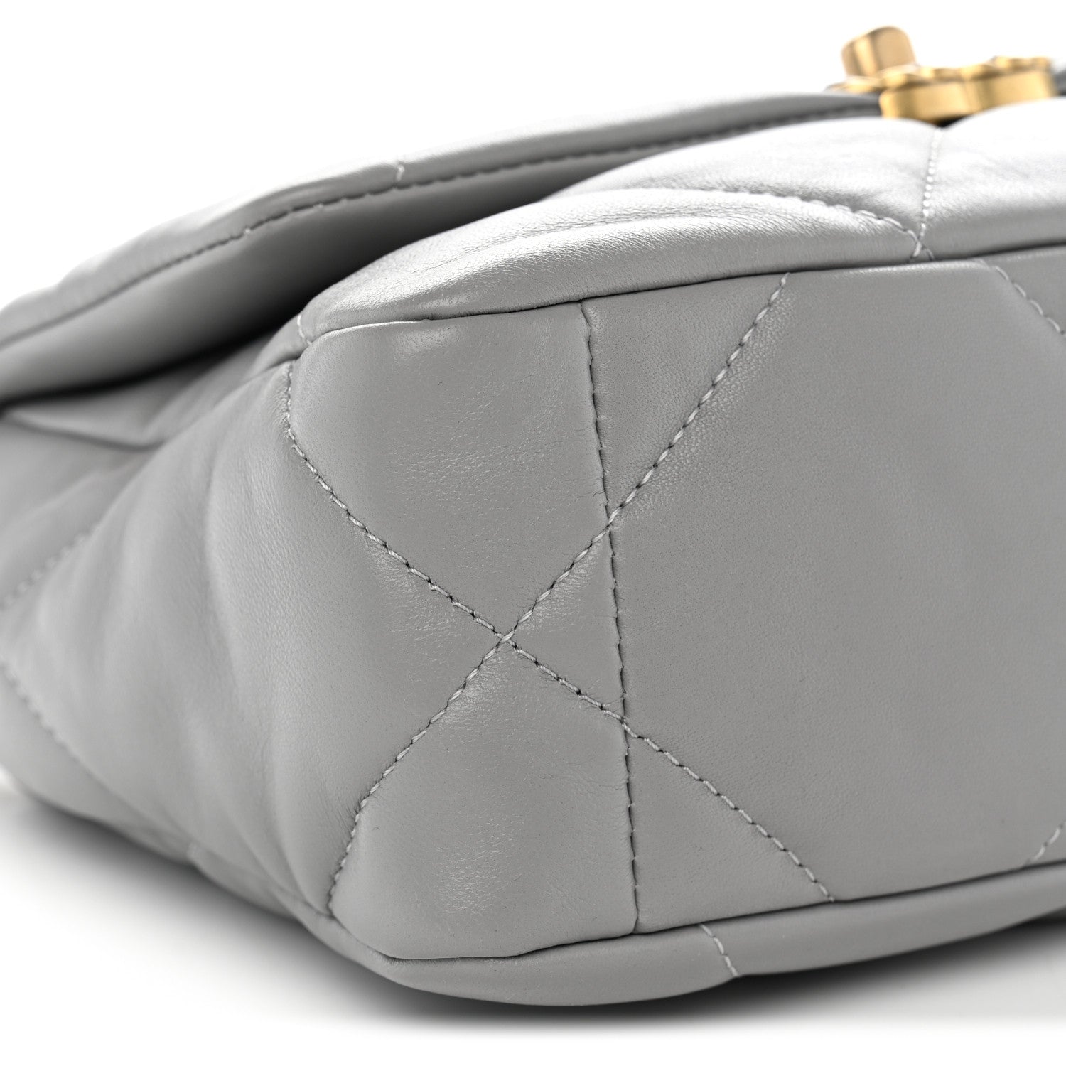 Chanel Lambskin Quilted Medium Chanel 19 Flap Grey 8 of 10