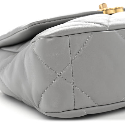 Chanel Lambskin Quilted Medium Chanel 19 Flap Grey 8 of 10