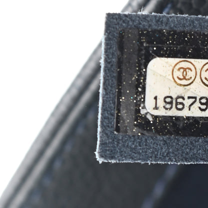 Chanel Caviar Stitched Medium Boy Flap Blue 6 of 9