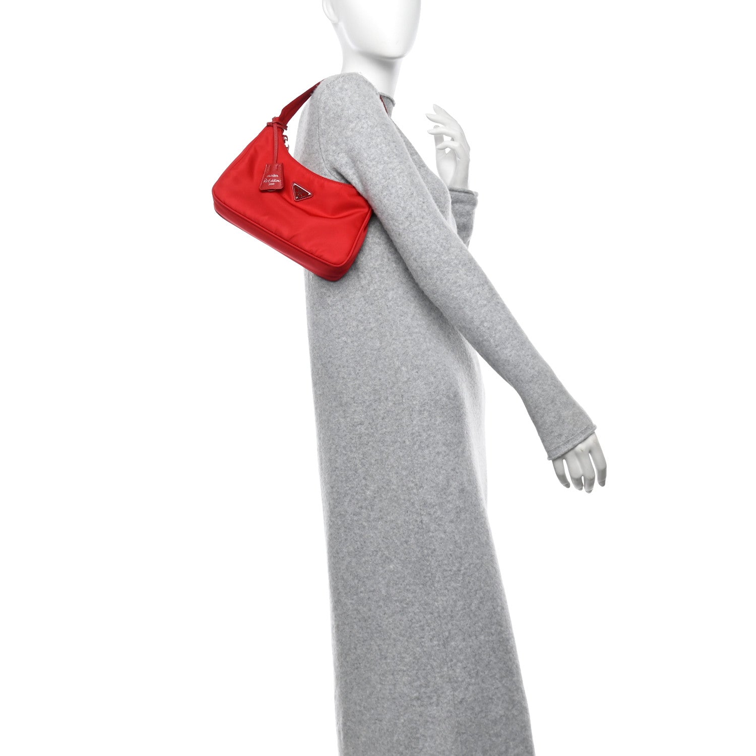 Prada Tessuto Nylon Mini Re-Edition 2000 Bag Rosso 2 of 12