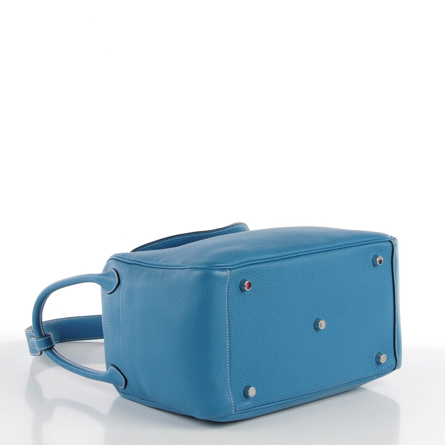 Hermes Taurillon Clemence Lindy 30 Blue Jean 4 of 19