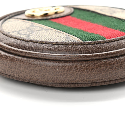 Gucci GG Supreme Monogram Web Ophidia Round Coin Purse Beige New Acero 8 of 10