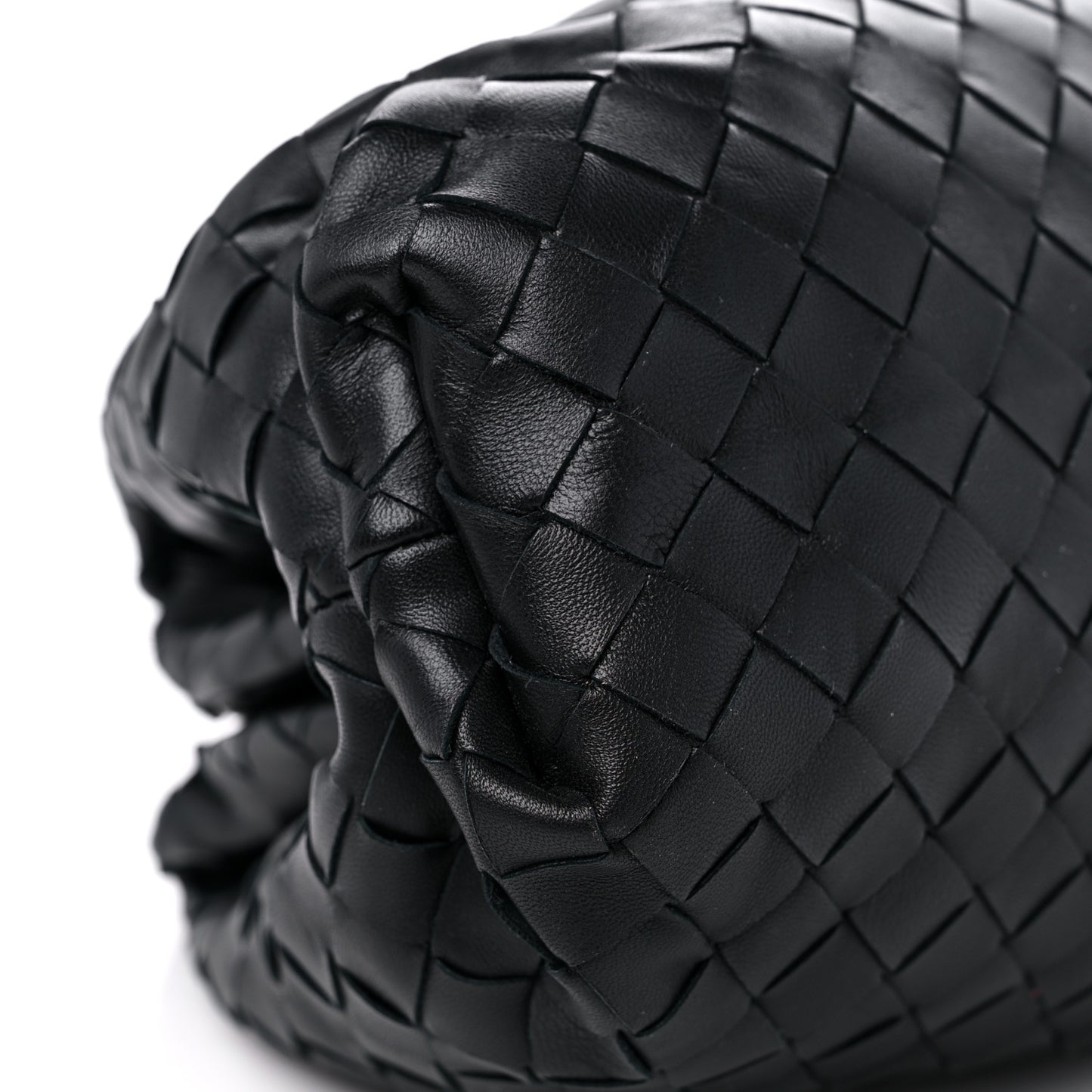 Nappa Maxi Intreccio The Pouch Oversized Clutch Black