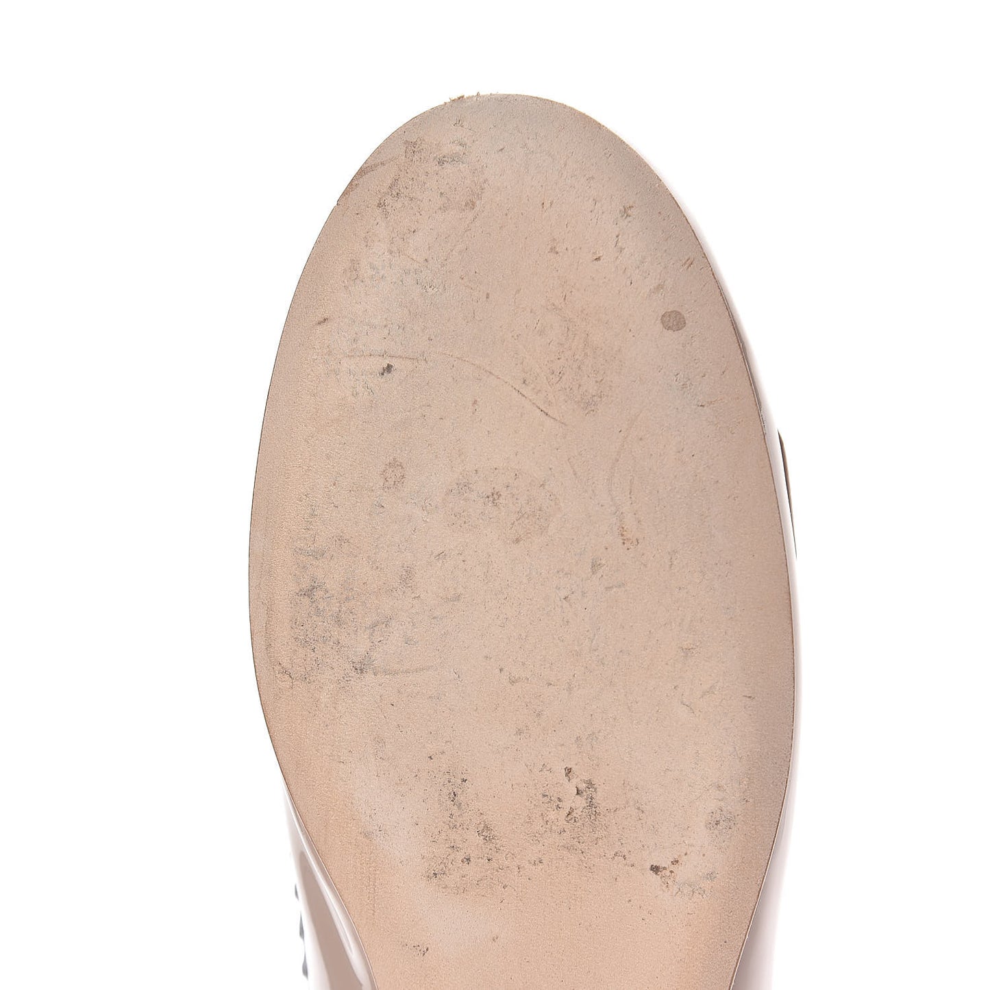 Patent Chain Moccasin Loafers 38.5 Beige