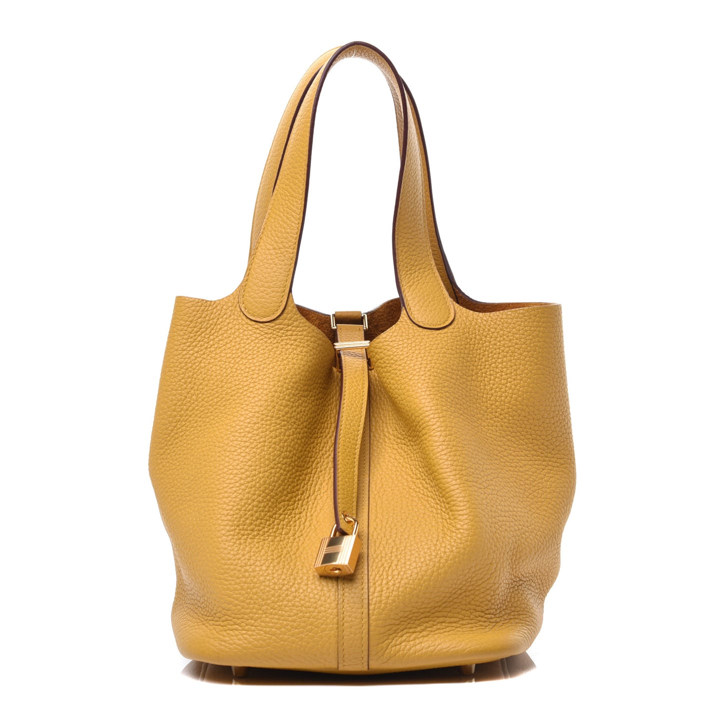 Taurillon Clemence Picotin Lock 22 MM Jaune Ambre