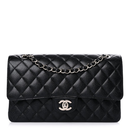Chanel Caviar Quilted Medium Double Flap Black 1 of 14