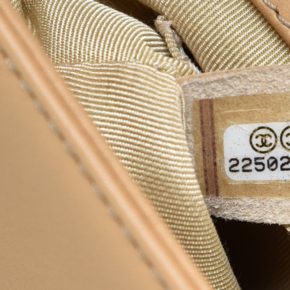 Chanel Calfskin Chevron Quilted Boy Convertible Clutch Flap Beige 8 of 16