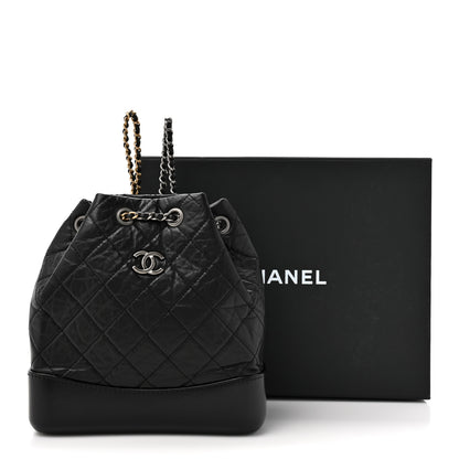 Chanel Aged Calfskin Quilted Small Gabrielle Backpack Black 11 of 11