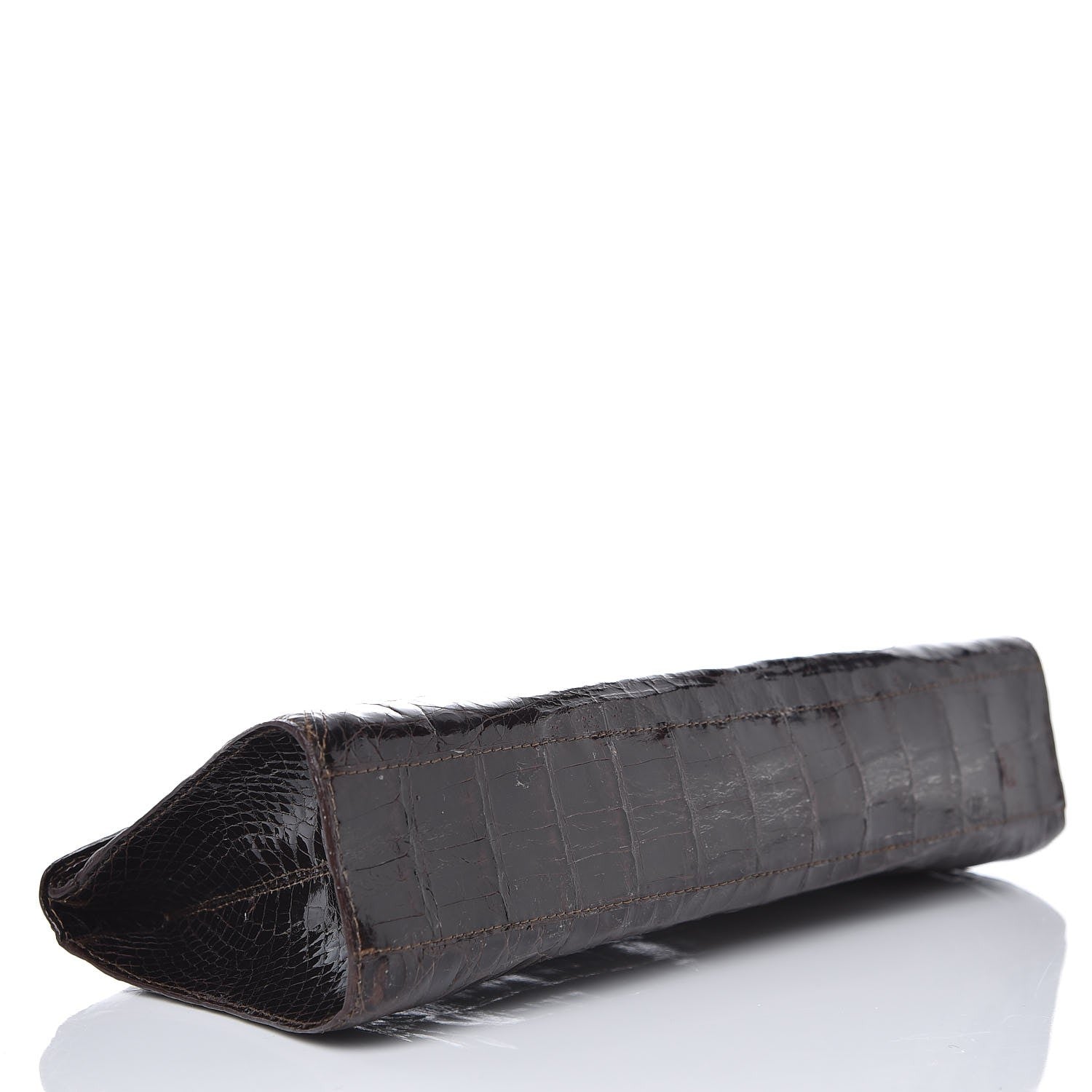 Nancy Gonzalez Crocodile Clutch Brown 4 of 8