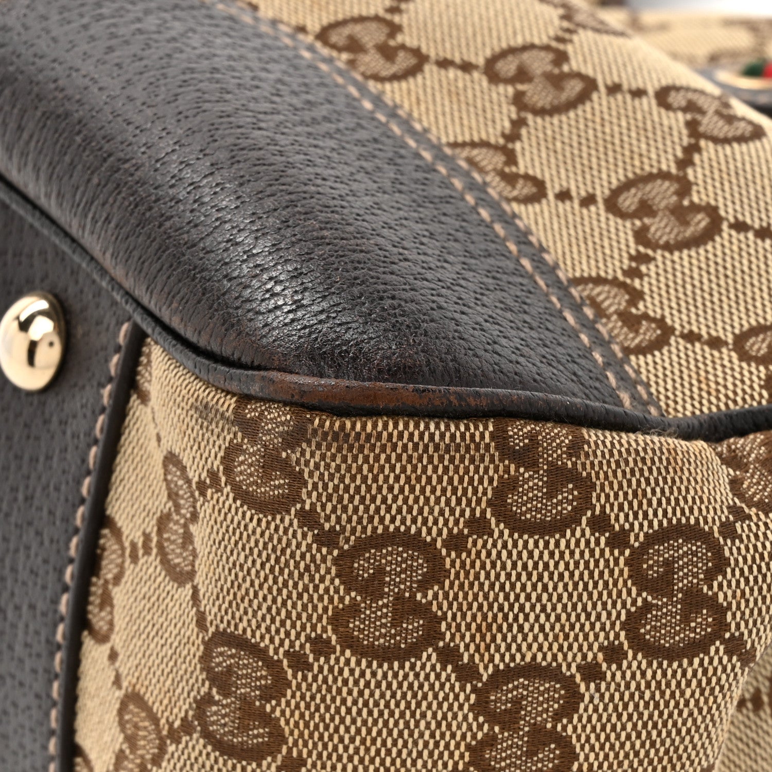 Gucci Monogram Medium Princy Tote Dark Brown 12 of 15