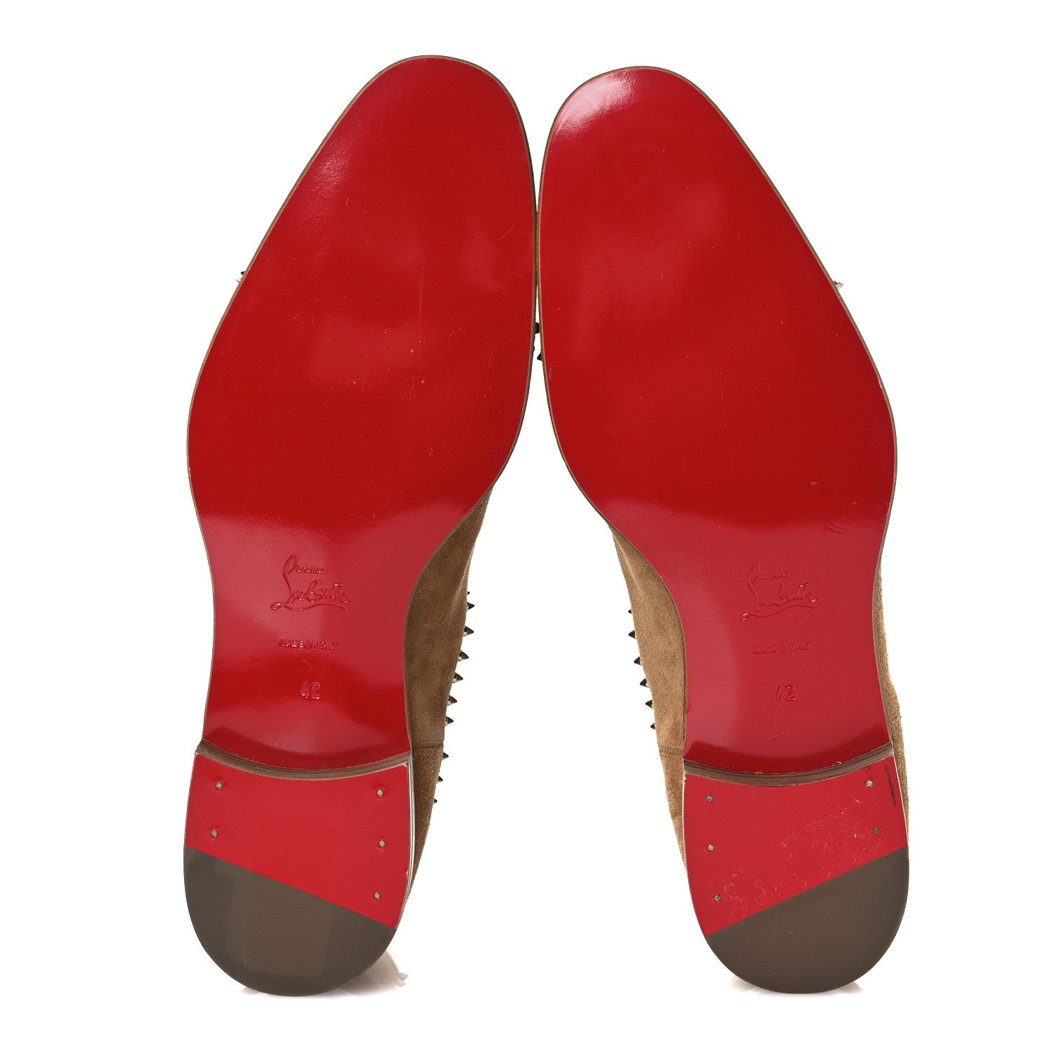 Christian Louboutin Crosta Spike Mens Cloo Chelsea Boots 42 Cinnamon 7 of 12