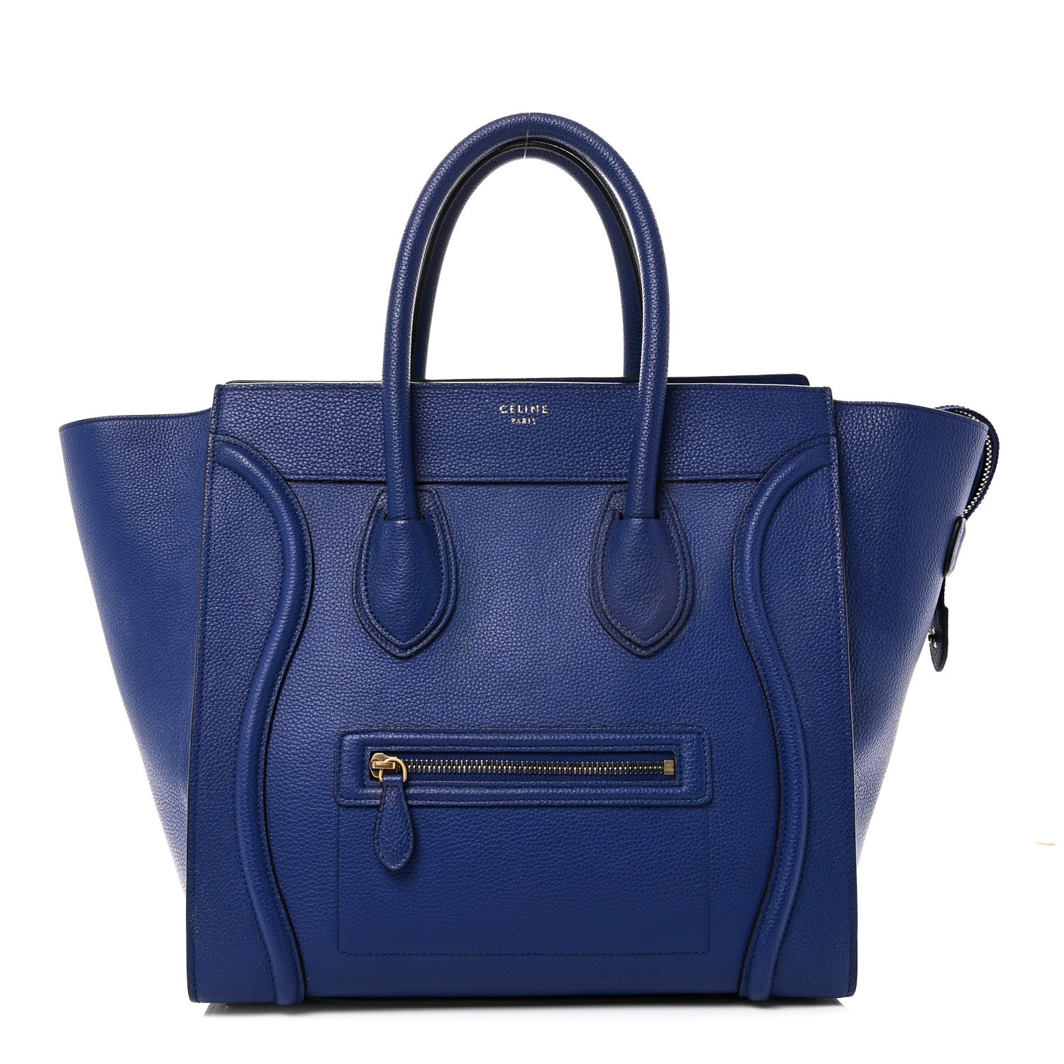 Celine Drummed Calfskin Mini Luggage Indigo 1 of 13