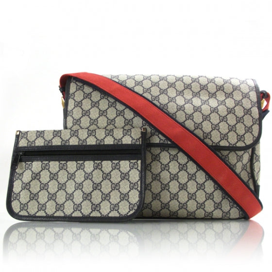 Gucci Monogram Messenger Bag Navy 1 of 8
