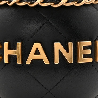 Chanel Lambskin Quilted Sphere Minaudiere Chain Clutch Black 8 of 10
