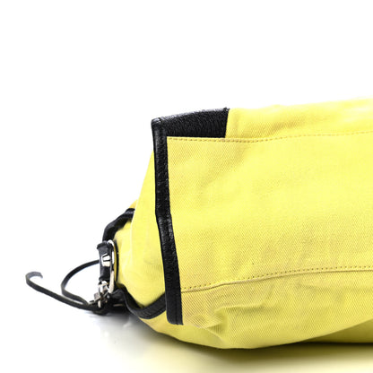 Balenciaga Boarskin Canvas Classic Silver Hardware City Yellow Black 8 of 11