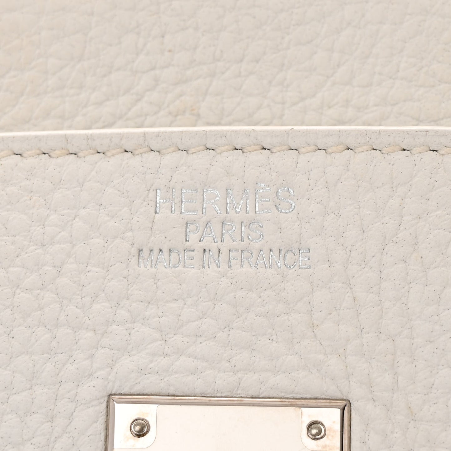 Taurillon Clemence Birkin 35 White