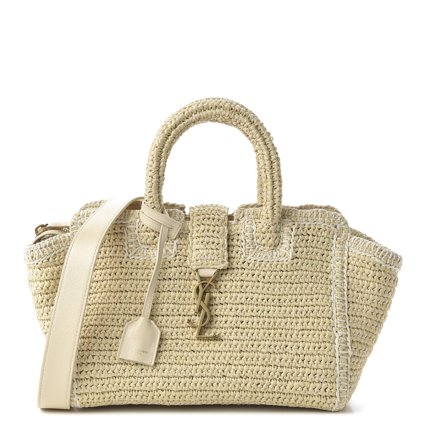 Raffia Baby Monogram Downtown Cabas Naturale