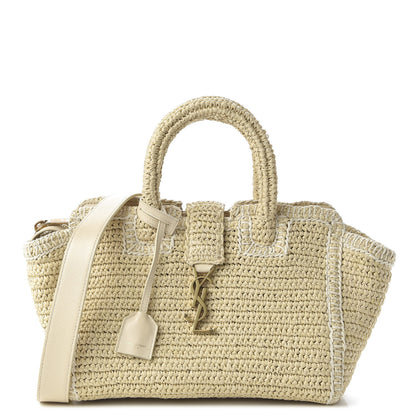 Saint Laurent Raffia Baby Monogram Downtown Cabas Naturale 1 of 10