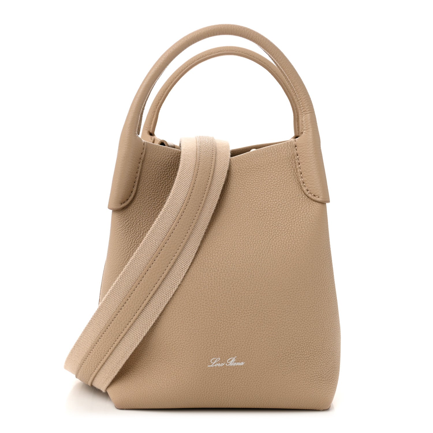 Loro Piana Grained Calfskin Micro Bale Bag Light Mastic 1 of 11