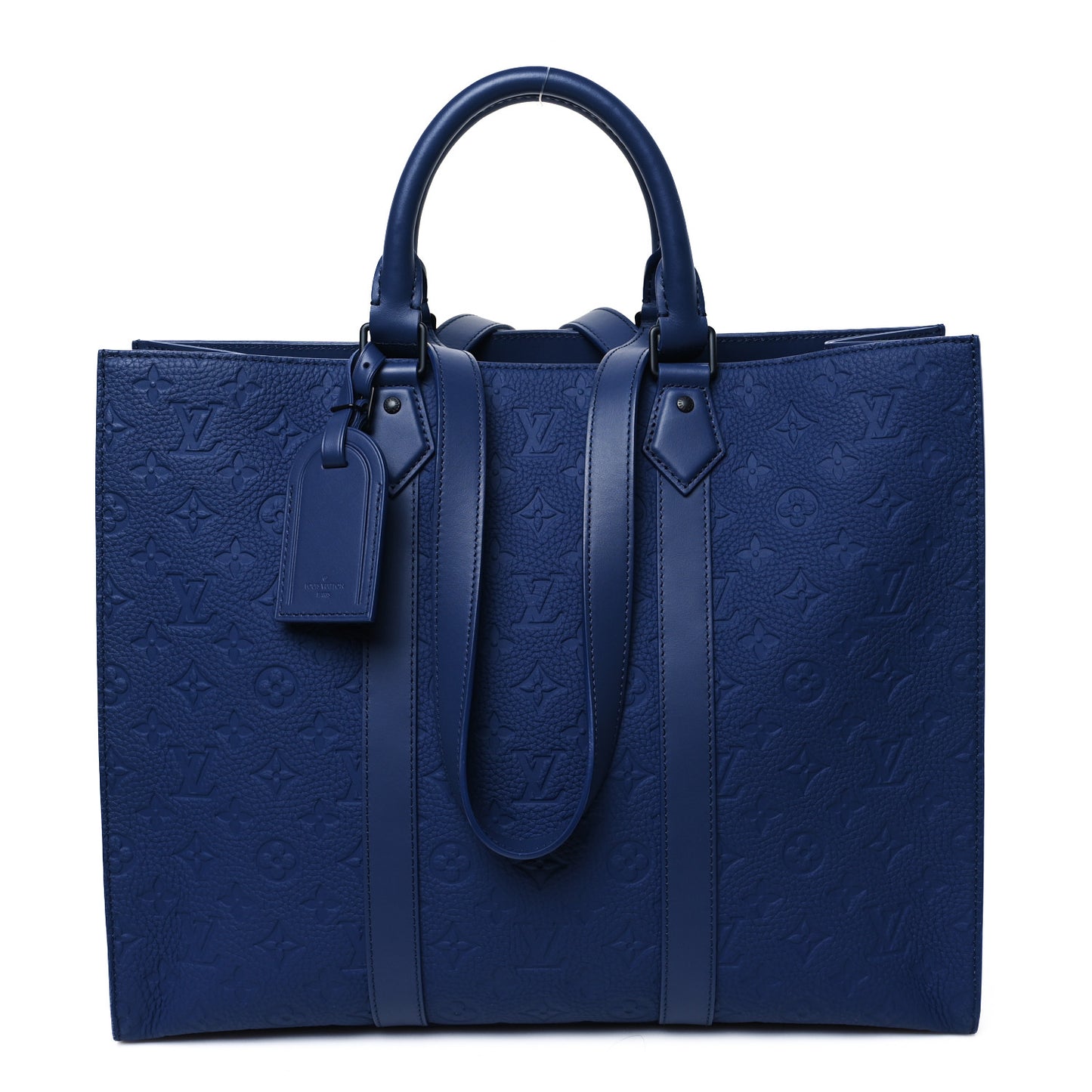 Taurillon Monogram Sac Plat 24H Sapphire