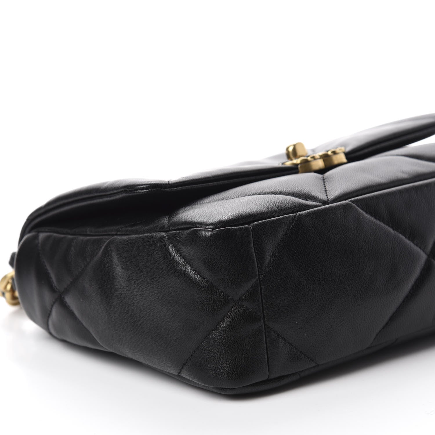 Chanel Goatskin Quilted Medium 19 Flap Black 6 of 11