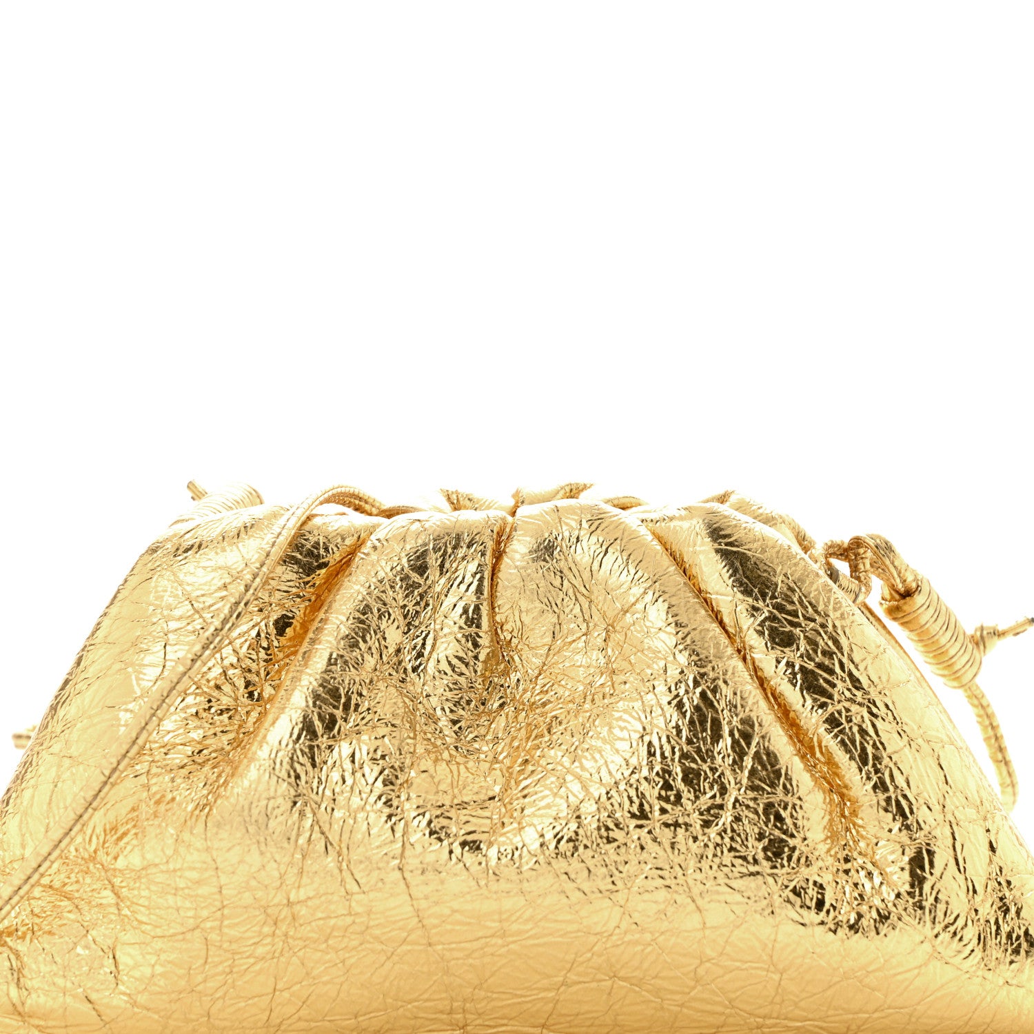 Bottega Veneta Metallic Bark Calfskin The Mini Pouch Gold 8 of 11