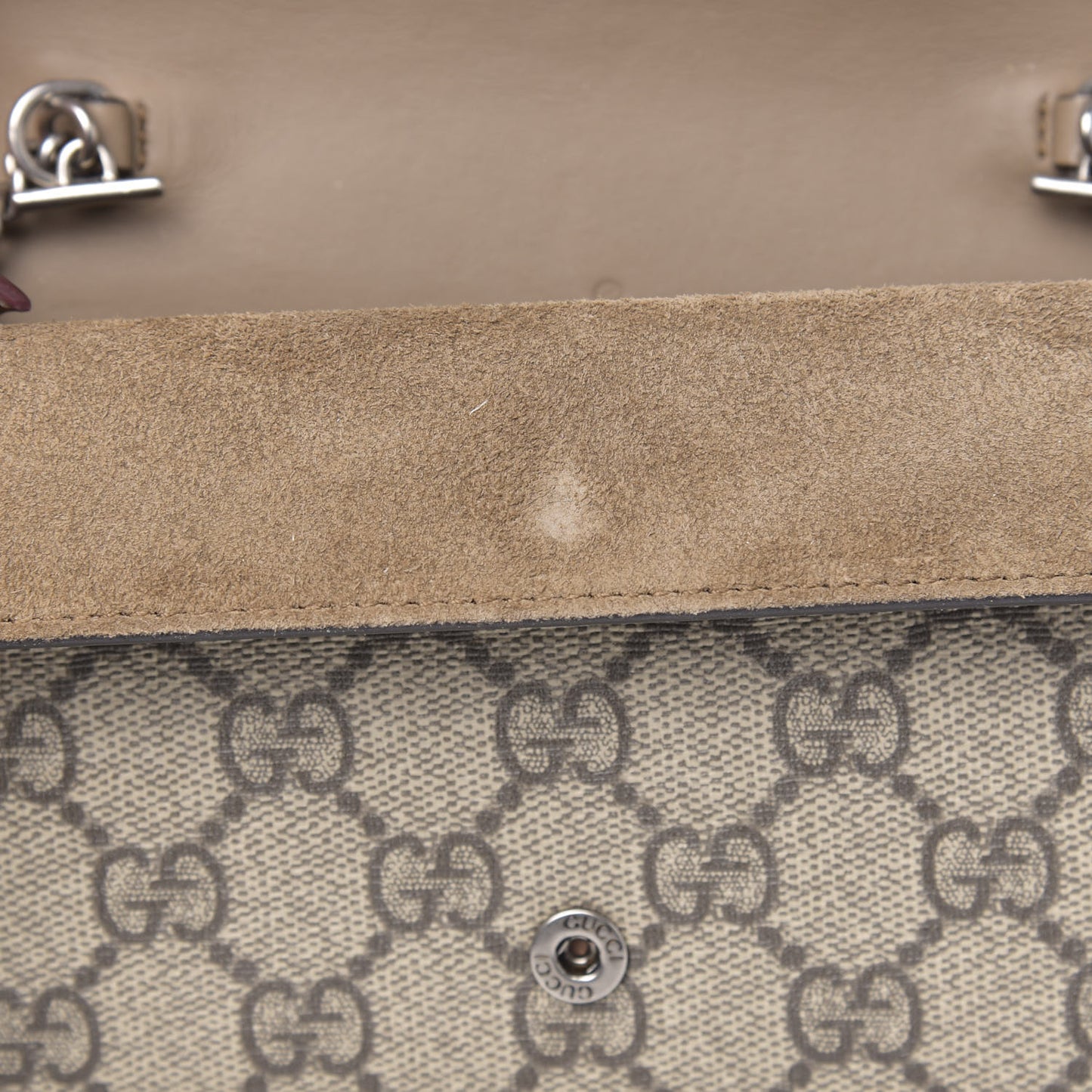 GG Supreme Monogram Super Mini Dionysus Shoulder Bag Taupe