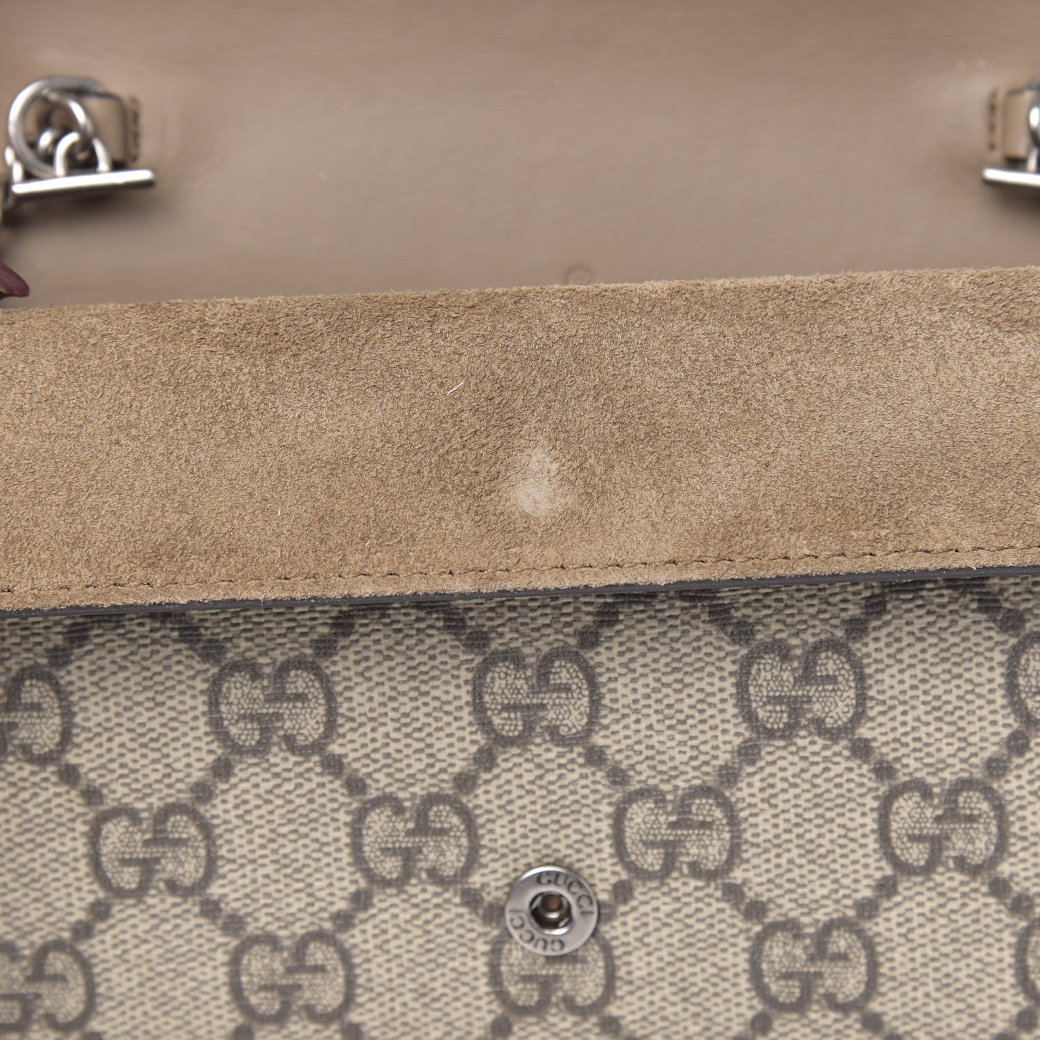 Gucci GG Supreme Monogram Super Mini Dionysus Shoulder Bag Taupe 10 of 11