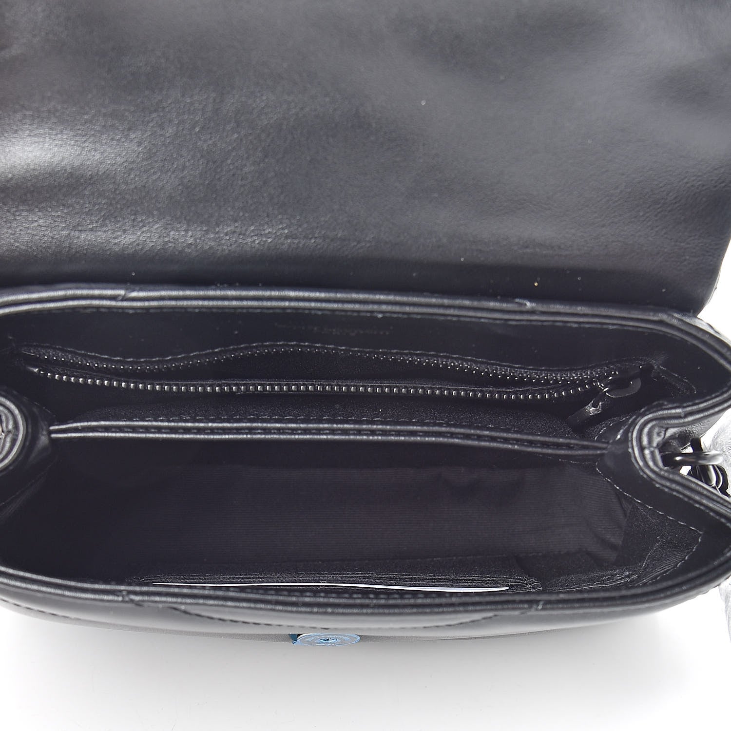 Saint Laurent Calfskin Y Quilted Monogram Toy Loulou Crossbody Bag Black 5 of 11