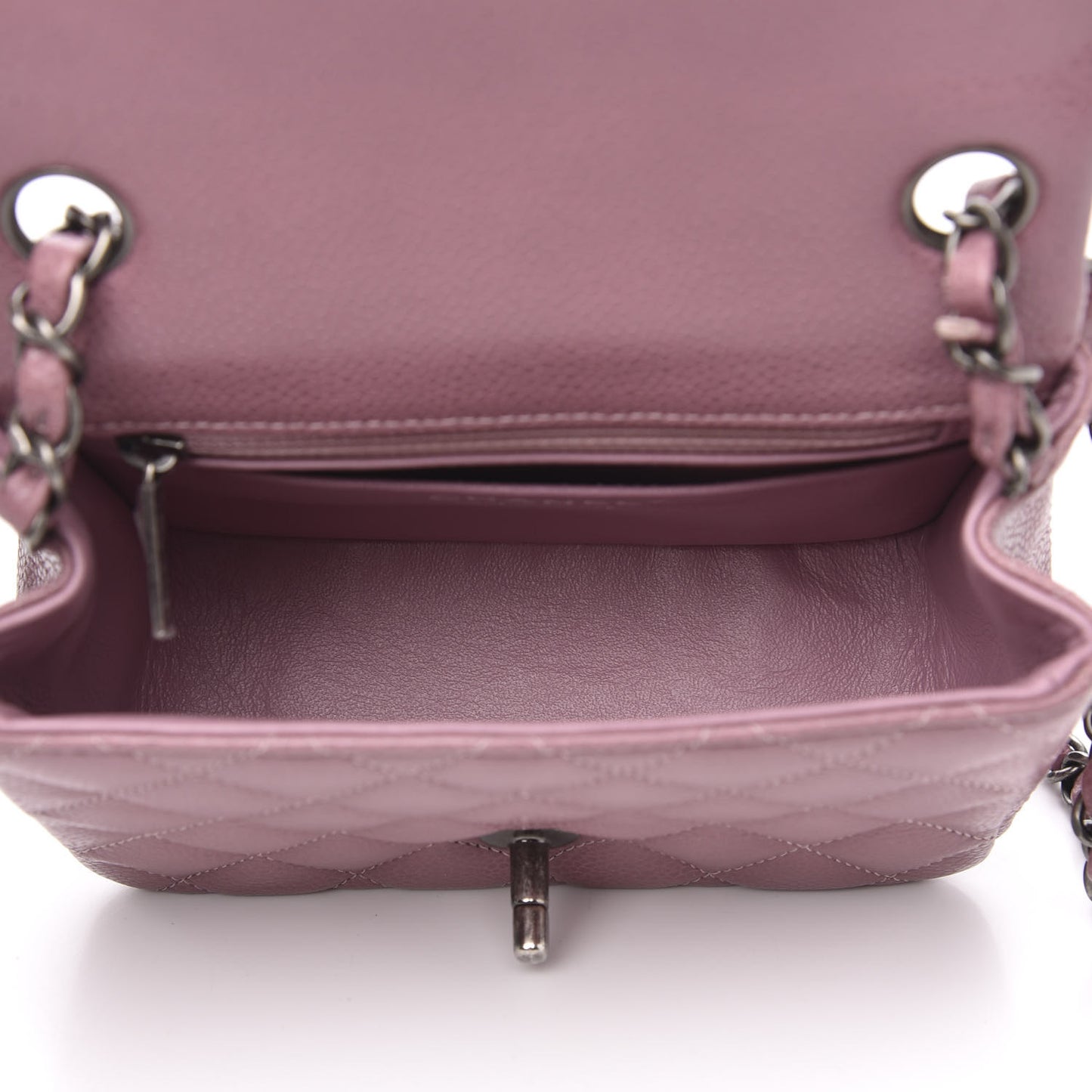 Caviar Quilted Mini Square Flap Pink