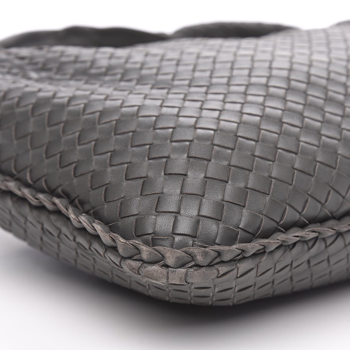 Nappa Intrecciato Large Veneta Hobo Grey