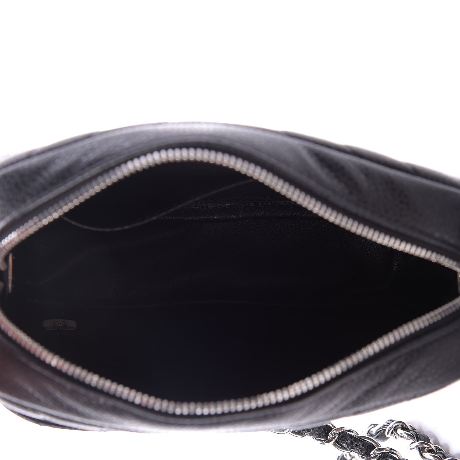 Chanel Caviar Chevron Quilted Camera Case Black 5 of 10