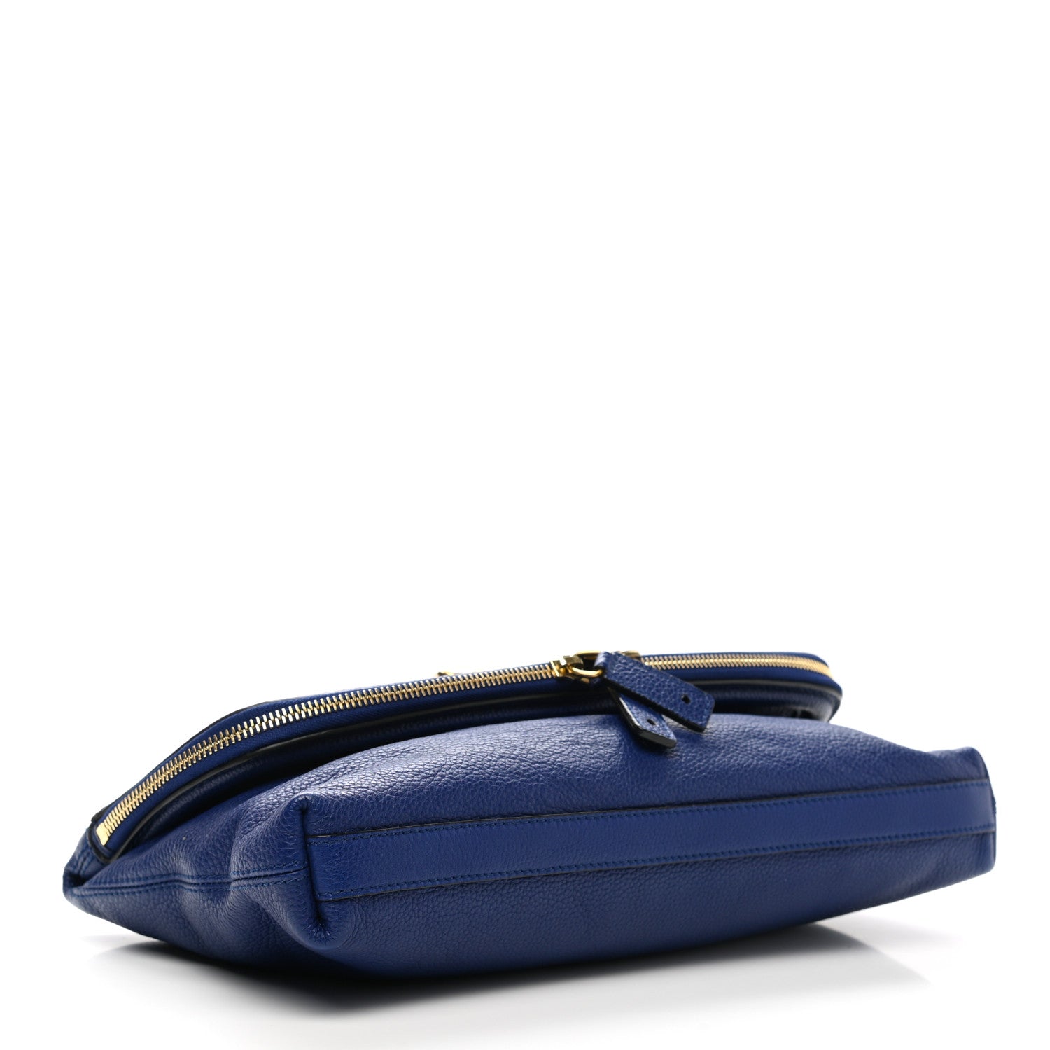 Alexander McQueen Grainy Calfskin Padlock Skull Clutch Blue 3 of 7