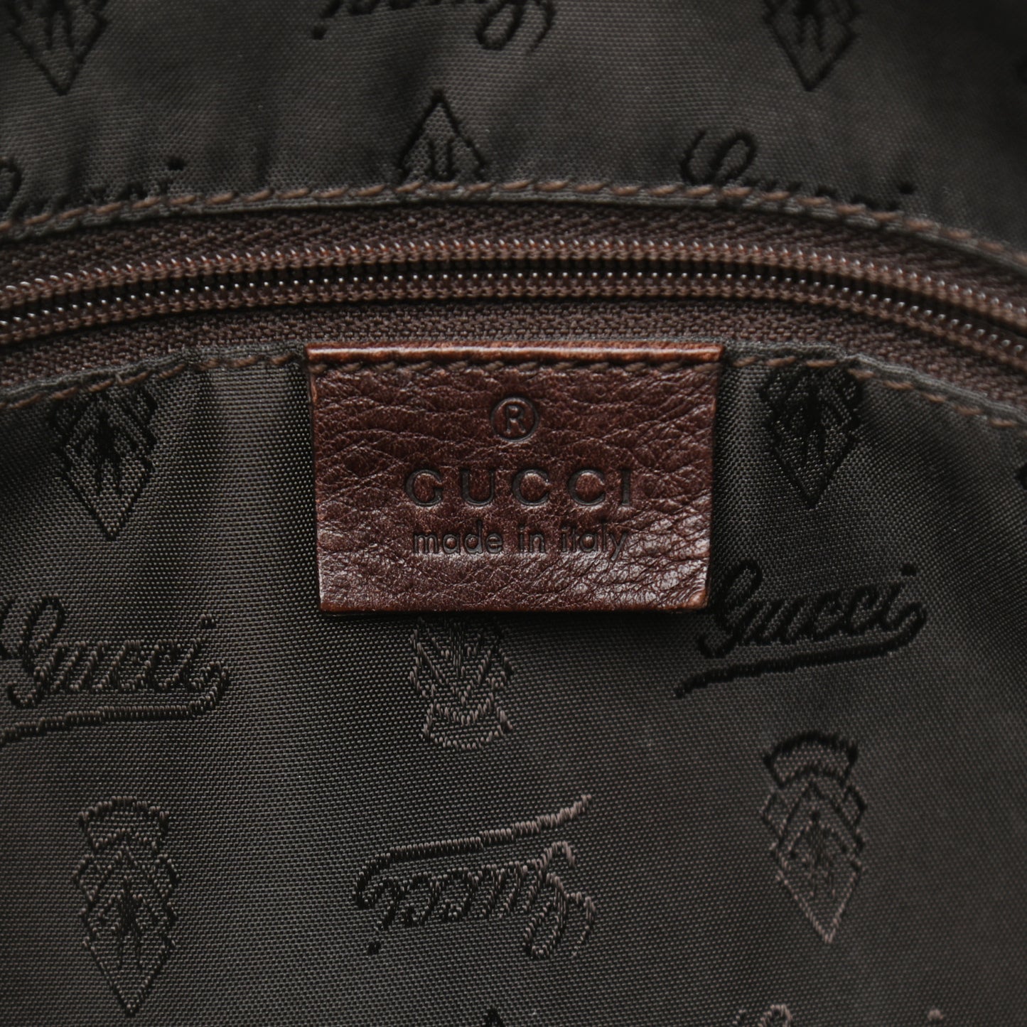 Crystal Monogram Duchessa Boston Bag Brown