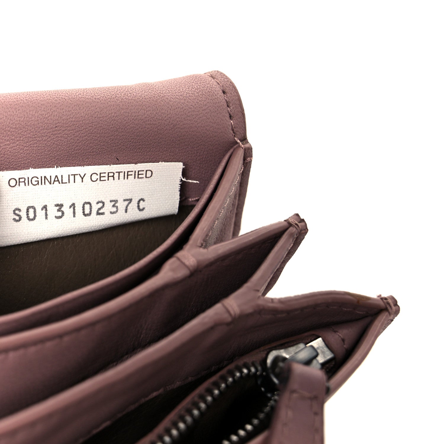 Bottega Veneta Nappa Intrecciato Continental Wallet on Chain Violet 8 of 11