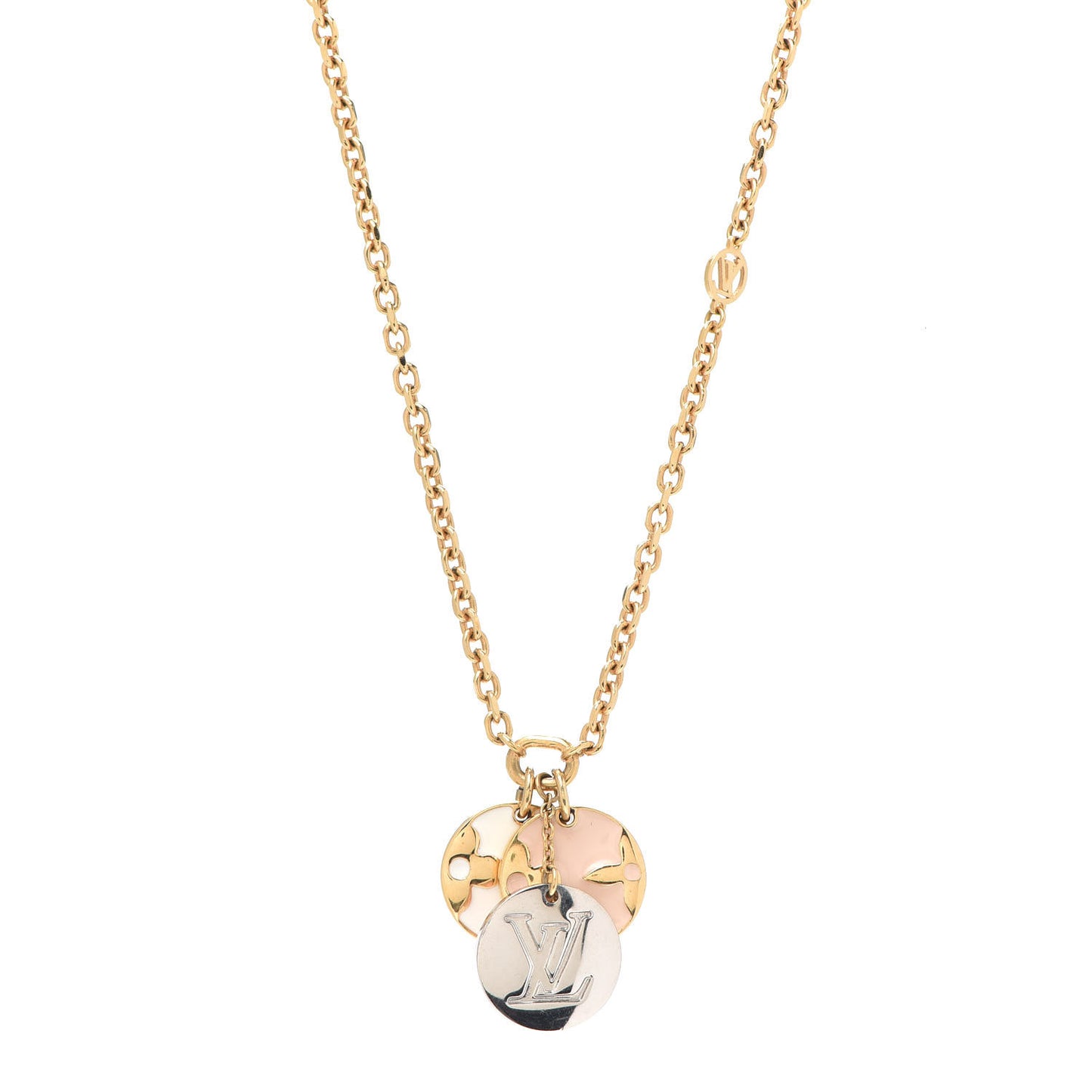 Monogram Charms Necklace Gold