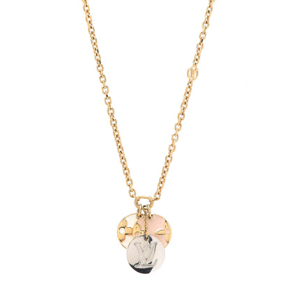 Louis Vuitton Monogram Charms Necklace Gold 1 of 5